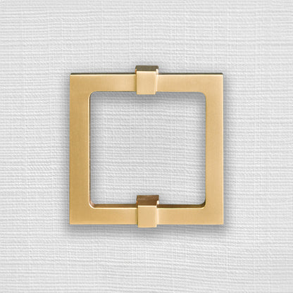 Worlds Away - Four Door Buffet With Large Brass Square Hardware In White Textured Linen - EFFIE WH view 5