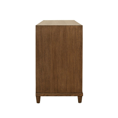 Worlds Away - Four Drawer Chest With Fluted Drawer Fronts In Provincial Brown Oak - PASCAL PBO view 4