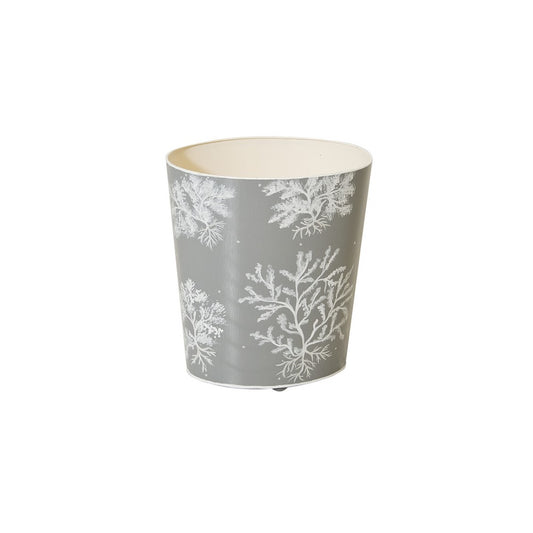 Worlds Away - Grey And White Wastebasket - WBFROST view 1