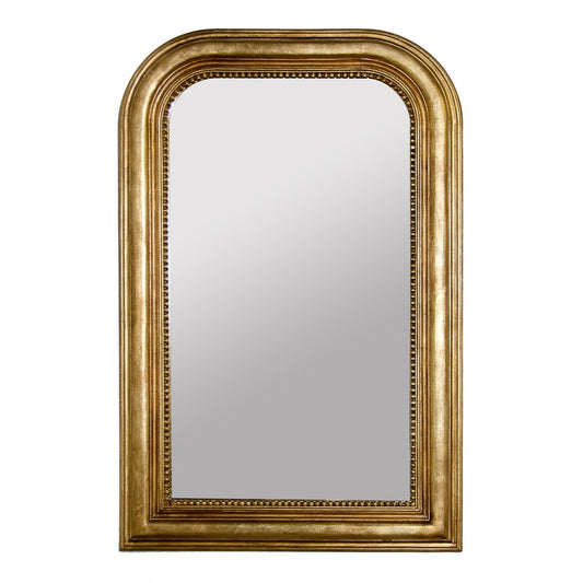 Worlds Away - Hand Carved Gold Leaf Curved Top Rect Mirror - WAVERLY G view 1