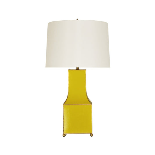 Worlds Away - Handpainted Pagoda Table Lamp In Yellow With Gold Trim - RENATA YL view 1