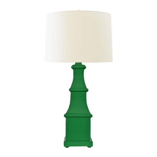 Worlds Away - Handpainted Tiered Tole Table Lamp In Green - ALLEGRA GR view 1