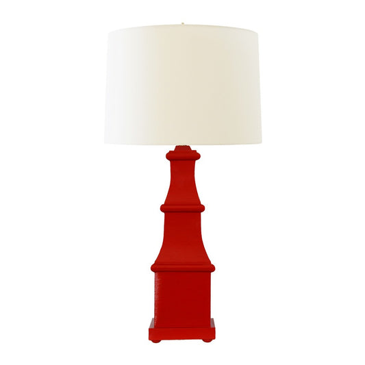 Worlds Away - Handpainted Tiered Tole Table Lamp In Red - ALLEGRA RD view 1