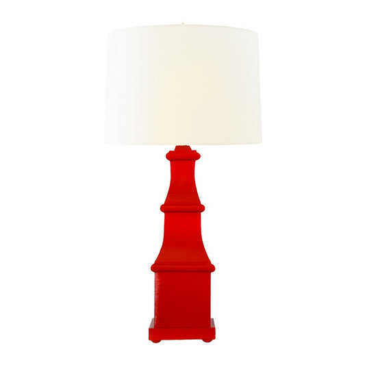 Worlds Away - Handpainted Tiered Tole Table Lamp In Red - ALLEGRA RD view 2