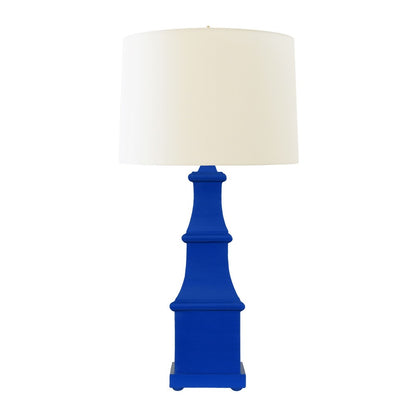 Worlds Away - Handpainted Tiered Tole Table Lamp In Royal Blue - ALLEGRA RBL view 1