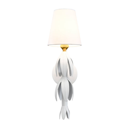 Worlds Away - Handpainted Tole Petal Sconce In White - TINSLEY WH view 2