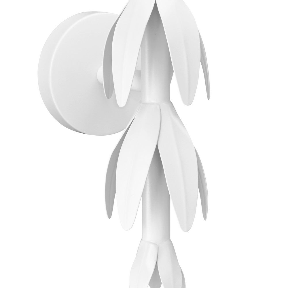 Worlds Away - Handpainted Tole Petal Sconce In White - TINSLEY WH view 3