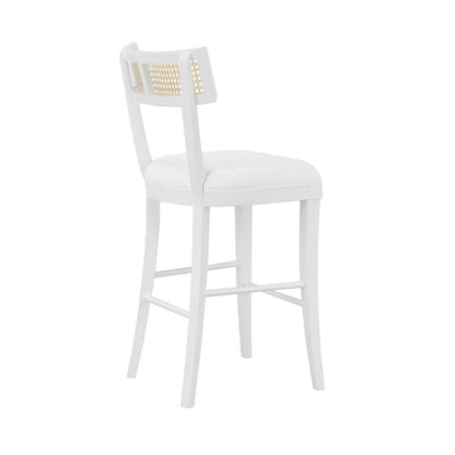 Worlds Away - Klismos Counter Stool With Cane Detail In Matte White Lacquer - BRITTA CS WH view 4