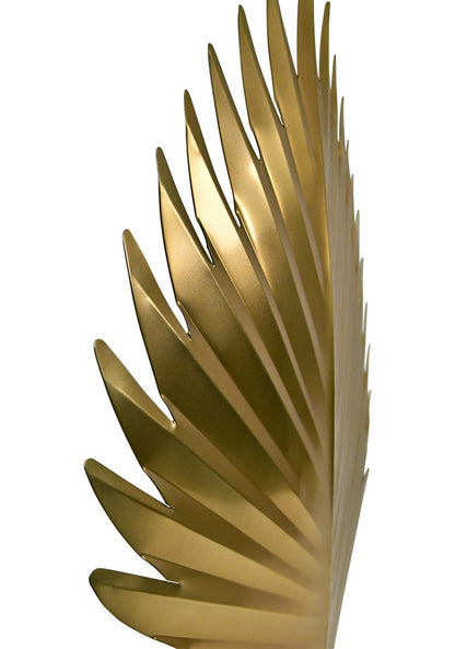 Worlds Away - Large Antique Brass Leaf Scultpture With White Marble Base - SPRIG view 5