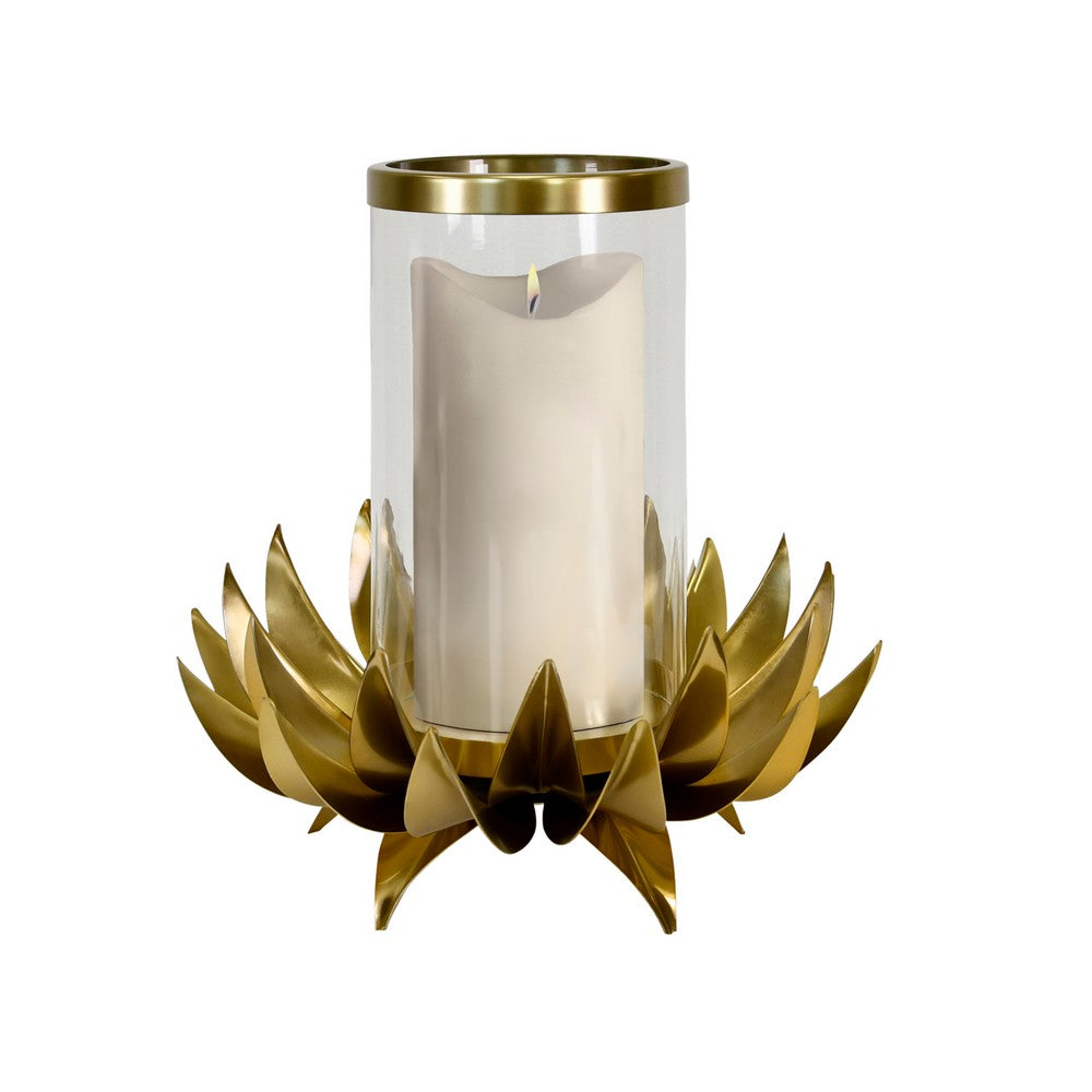 Worlds Away - Large Palm Tree Hurricane In Antique Brass - SIRIUS LG view 3