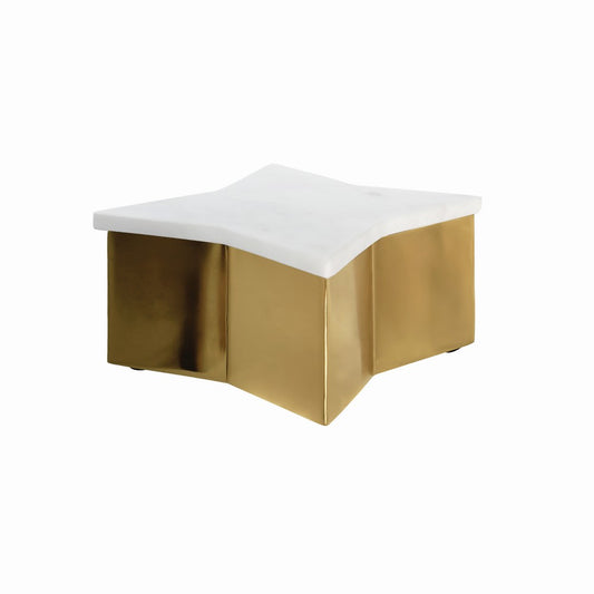 Worlds Away - Large Star Box With White Marble Lid And Brass Base - VIXEN LG view 1