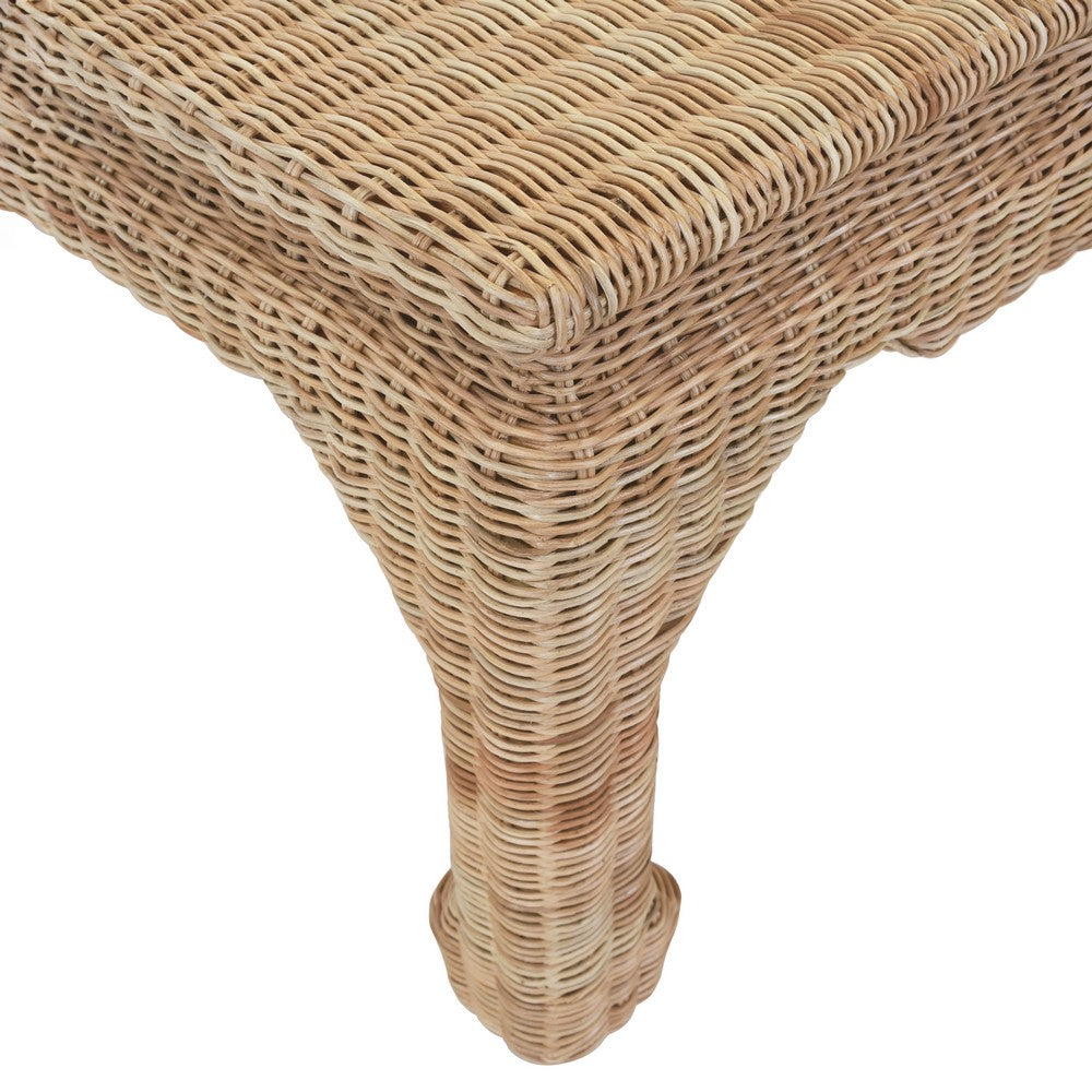 Worlds Away - Ming Style Coffee Table In Woven Rattan - GUINEVERE view 4