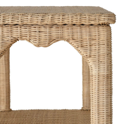 Worlds Away - Ming Style Etagere In Woven Rattan - CAVALIER view 5