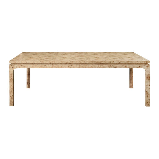 Worlds Away - Modern Rectangular Dining Table In Burl Wood - ADAMS BW view 2