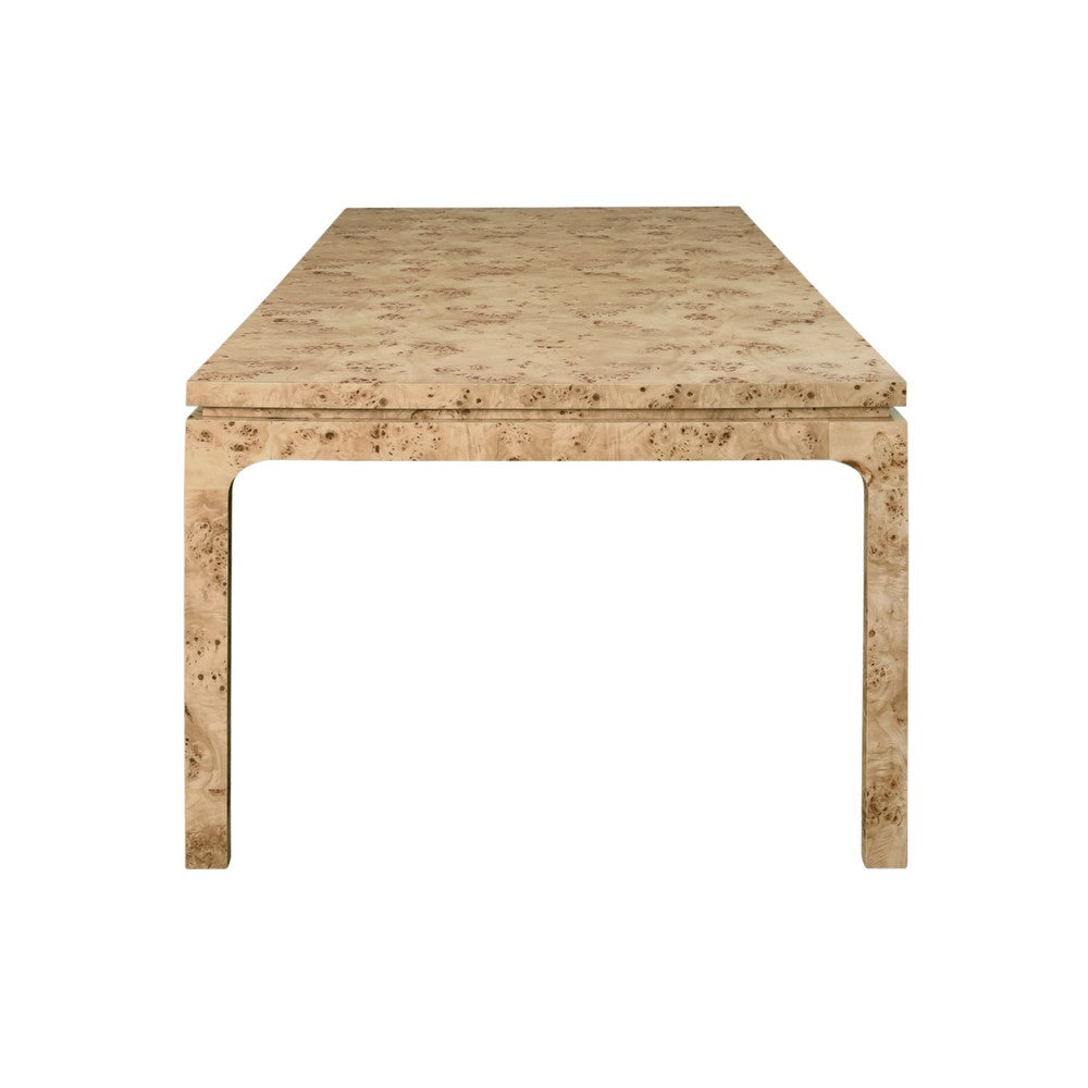 Worlds Away - Modern Rectangular Dining Table In Burl Wood - ADAMS BW view 3