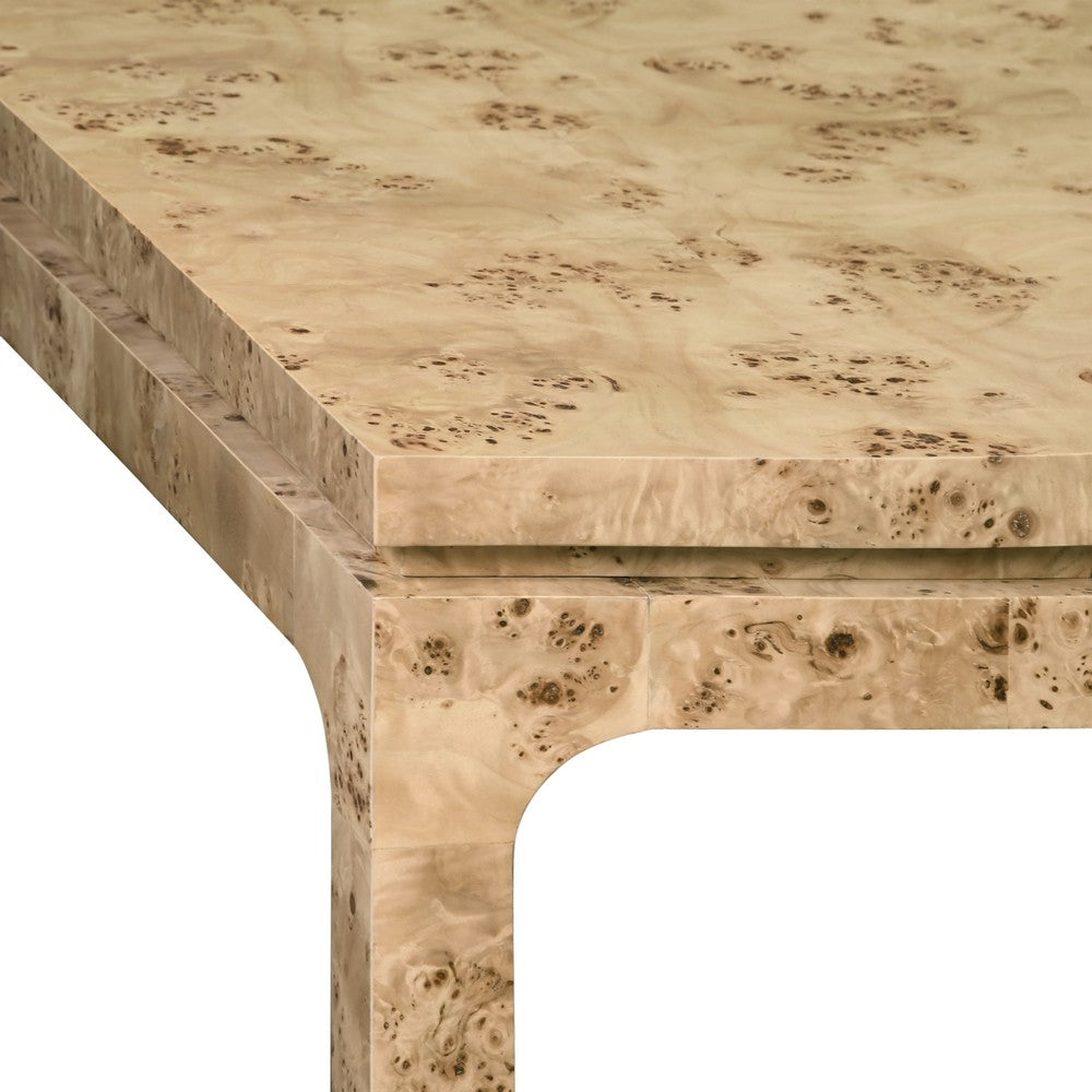 Worlds Away - Modern Rectangular Dining Table In Burl Wood - ADAMS BW view 4