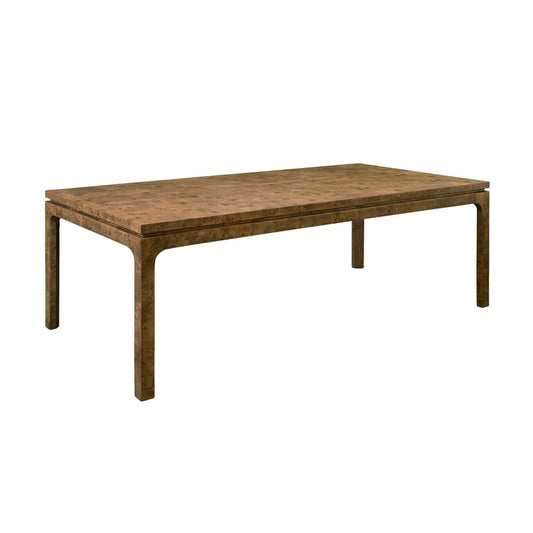 Worlds Away - Modern Rectangular Dining Table In Dark Burl Wood - ADAMS DBW view 1