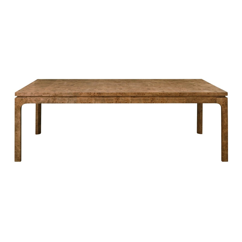Worlds Away - Modern Rectangular Dining Table In Dark Burl Wood - ADAMS DBW view 2