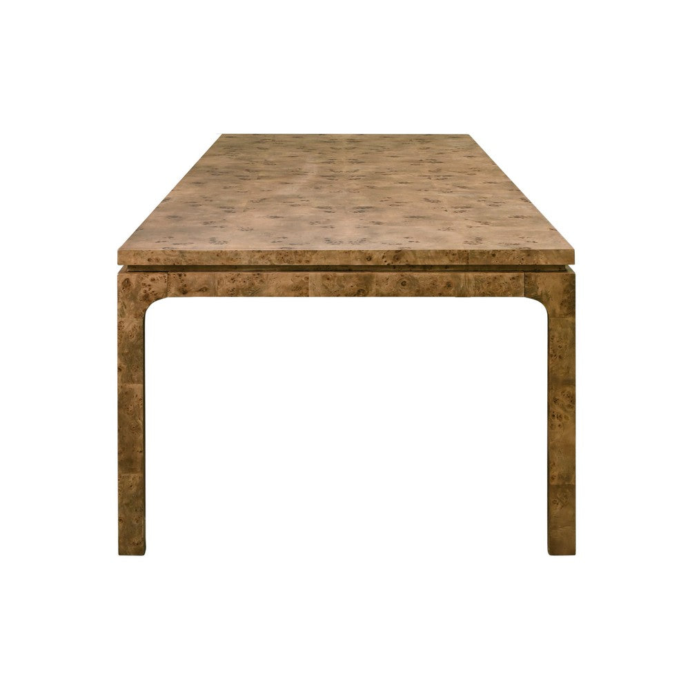 Worlds Away - Modern Rectangular Dining Table In Dark Burl Wood - ADAMS DBW view 3