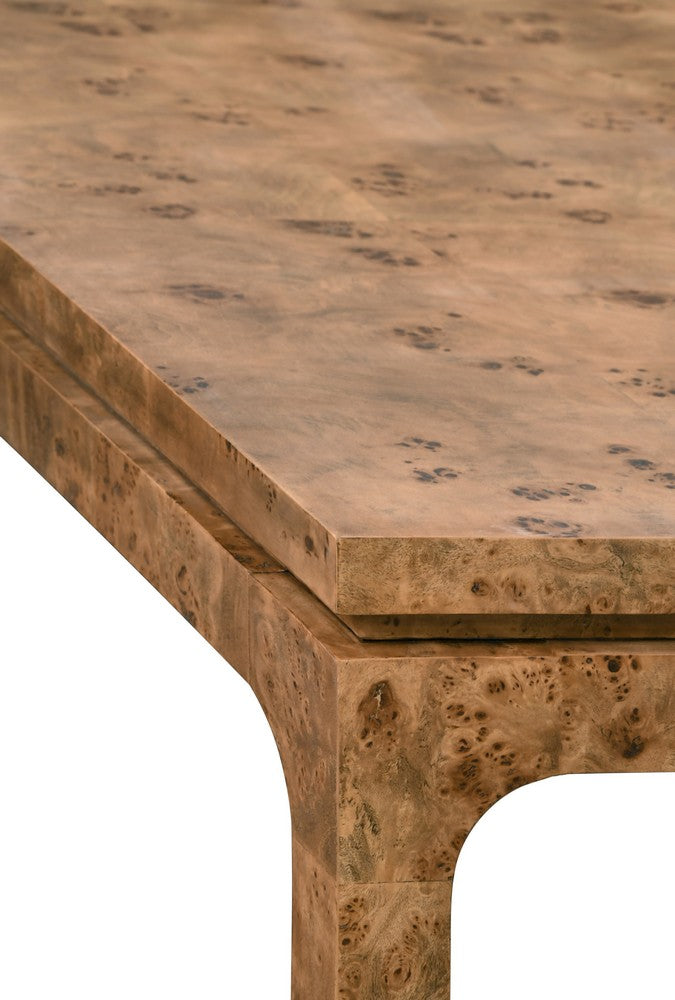 Worlds Away - Modern Rectangular Dining Table In Dark Burl Wood - ADAMS DBW view 4