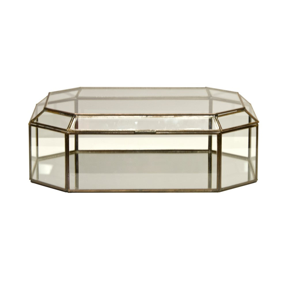 Worlds Away - Octagonal Clr Glass Box - BOX OCTCL view 1
