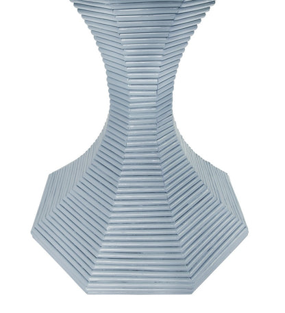 Worlds Away - Octagonal Reeded Side Table In Painted Light Blue - OCTAVIA LG LB view 6
