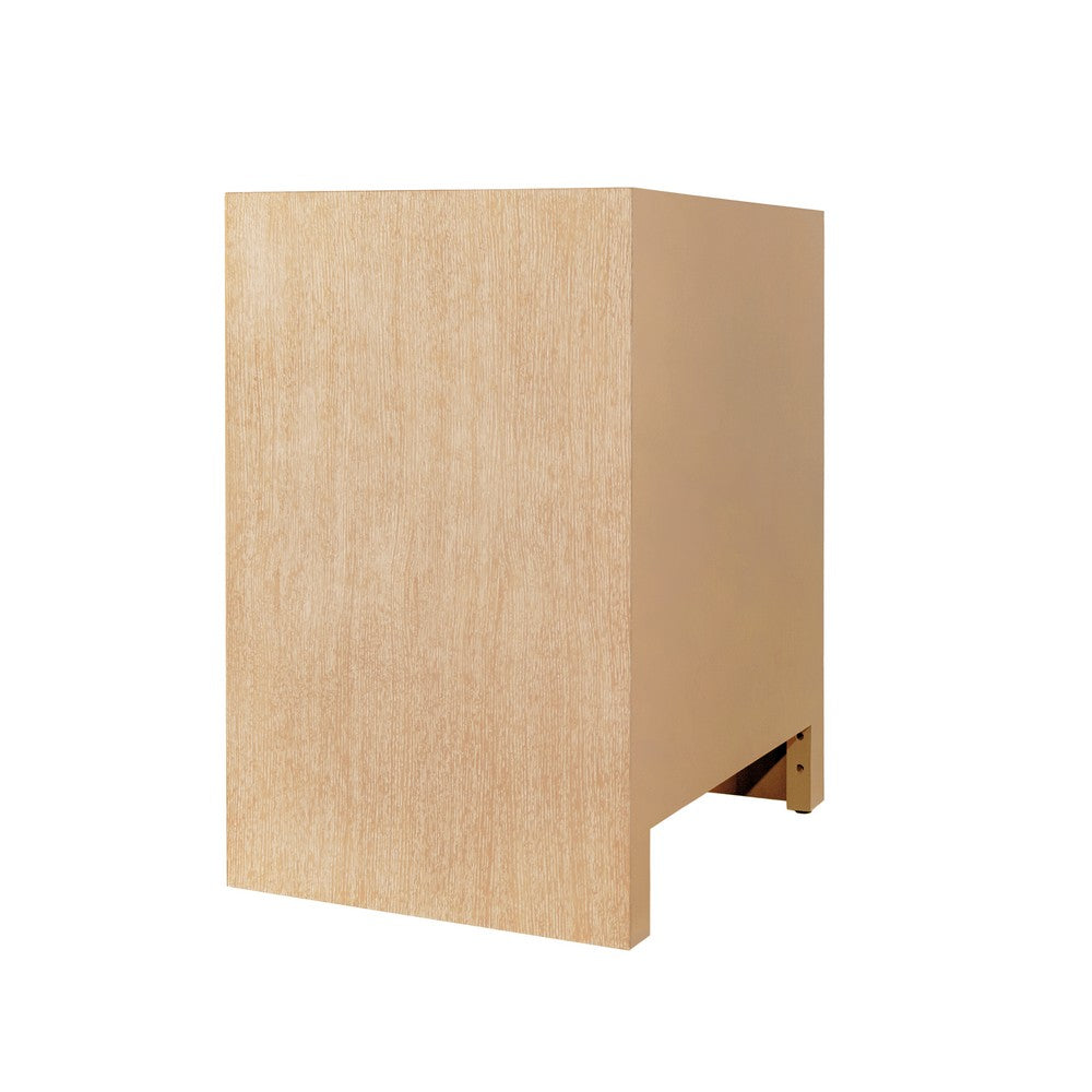 Worlds Away - One Door Cabinet With Cane Door Front In Cerused Oak - RUTH CO view 5