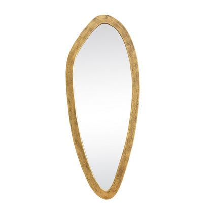 Worlds Away - Organic Oval Shaped Mirror In Brass Finish - MACY view 1