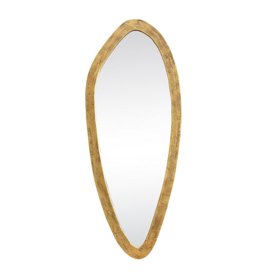 Worlds Away - Organic Oval Shaped Mirror In Brass Finish - MACY view 1