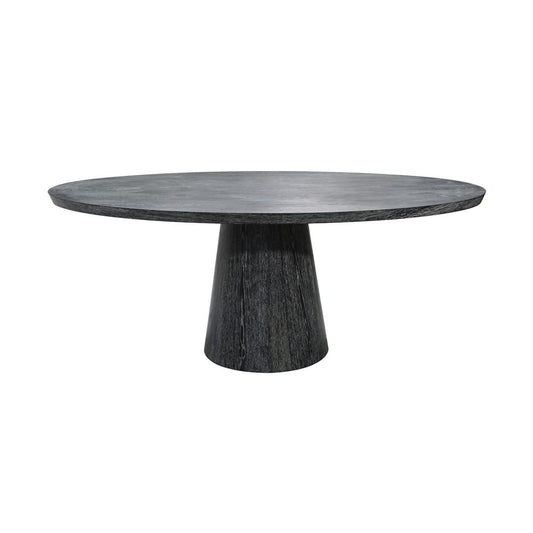 Worlds Away - Oval Black Cerused Oak Dining Table - JEFFERSON BCO view 1