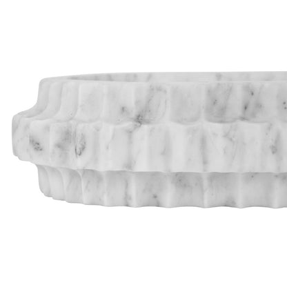 Worlds Away - Oval Marble Tray With Carved Edges - LILIBET view 6