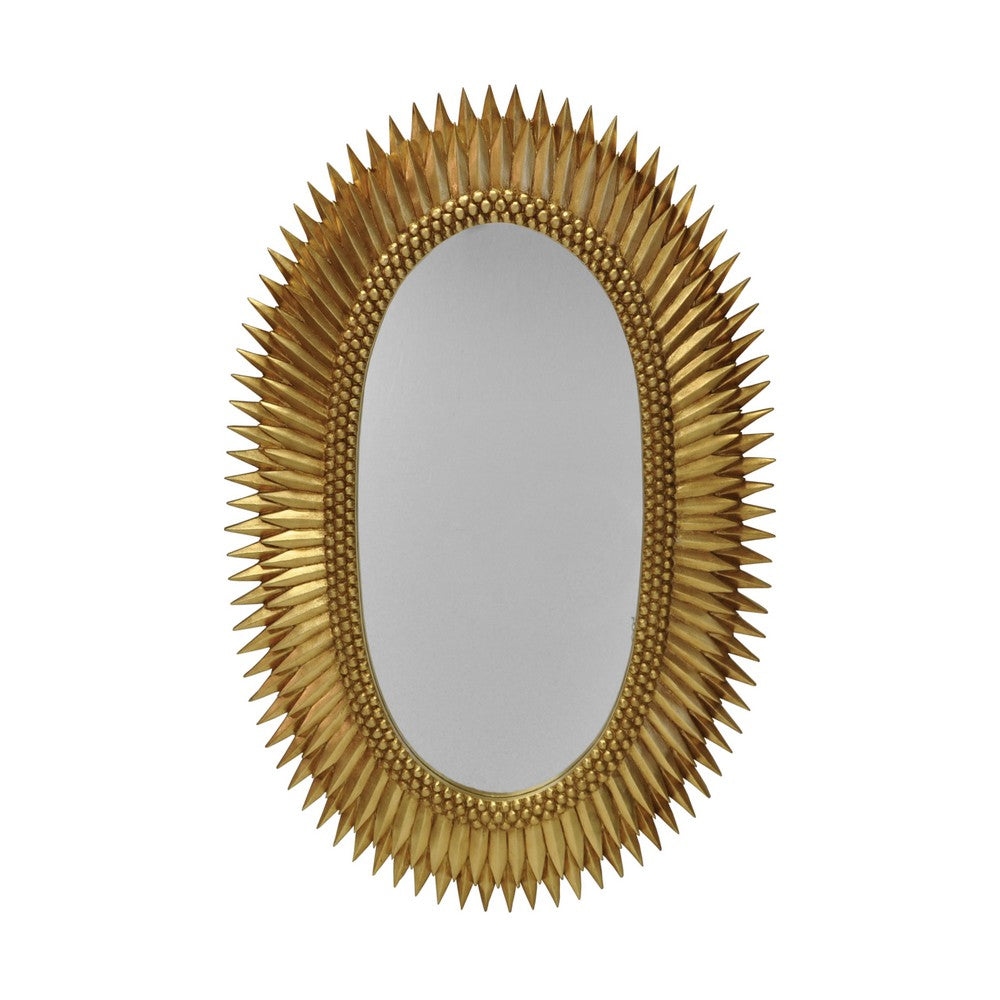Worlds Away - Oval Starburst Mirror In Gold Leaf - RITA G view 1