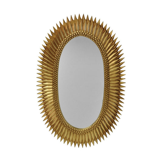 Worlds Away - Oval Starburst Mirror In Gold Leaf - RITA G view 1