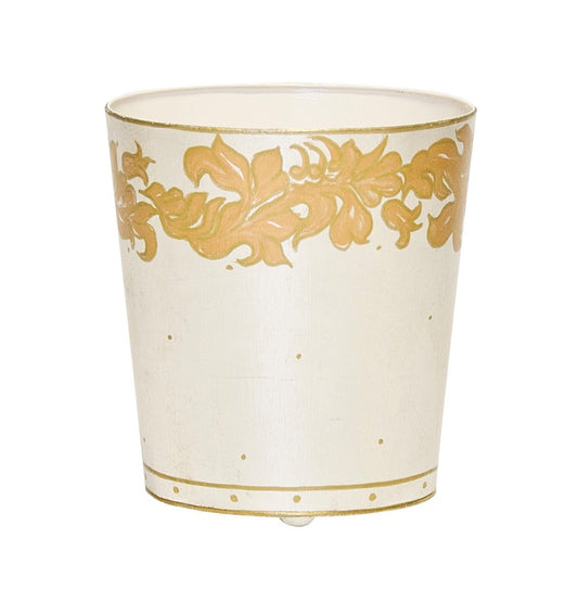 Worlds Away - Oval Wastebasket Gold And Silver - WBELEGANTE view 1