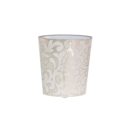 Worlds Away - Oval Wastebasket Lavender/Slvr - WBJANELS view 1