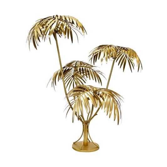 Worlds Away - Oversize Palm Tree Lamp In Antique Brass - GILDA view 1