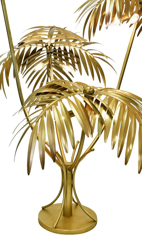 Worlds Away - Oversize Palm Tree Lamp In Antique Brass - GILDA view 4