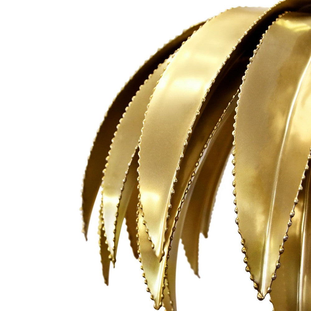 Worlds Away - Palm Leaf Pendant In Antique Brass - FIFI view 3