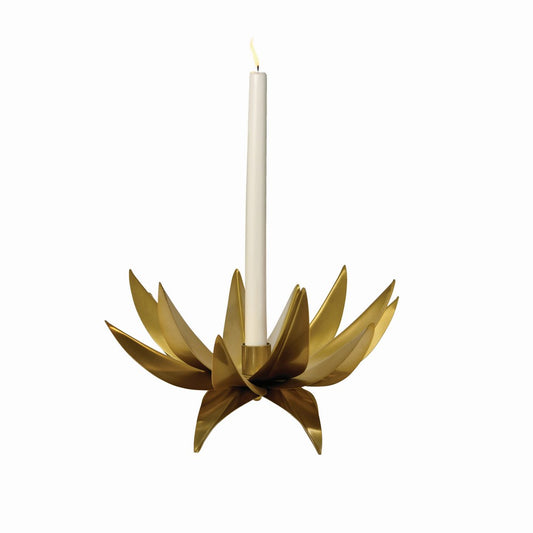 Worlds Away - Palm Tree Candle Votive In Antique Brass - SPARKY view 1