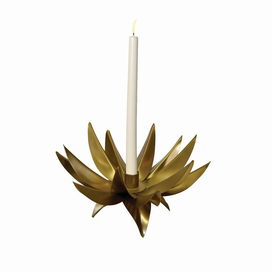 Worlds Away - Palm Tree Candle Votive In Antique Brass - SPARKY view 2