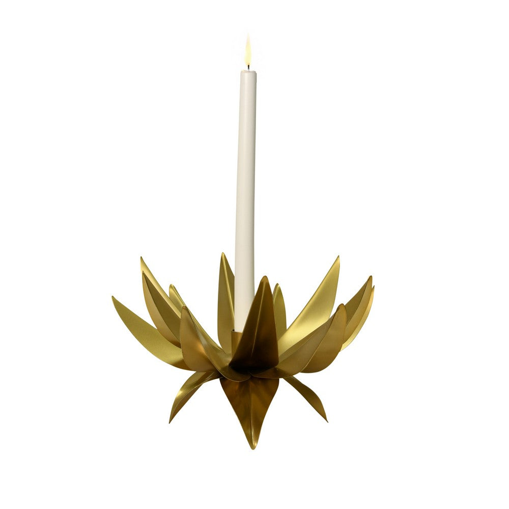 Worlds Away - Palm Tree Candle Votive In Antique Brass - SPARKY view 3
