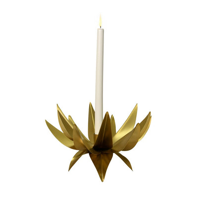 Worlds Away - Palm Tree Candle Votive In Antique Brass - SPARKY view 3