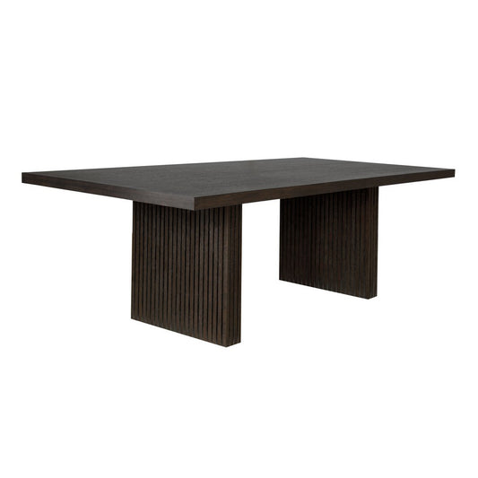 Worlds Away - Plank Style Slatted Base Dining Table In Dark Espresso Oak - PATTERSON ES view 1