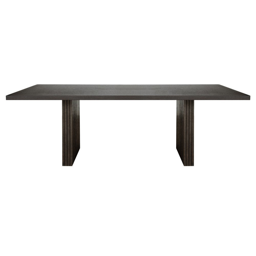 Worlds Away - Plank Style Slatted Base Dining Table In Dark Espresso Oak - PATTERSON ES view 2