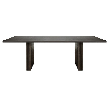 Worlds Away - Plank Style Slatted Base Dining Table In Dark Espresso Oak - PATTERSON ES view 2