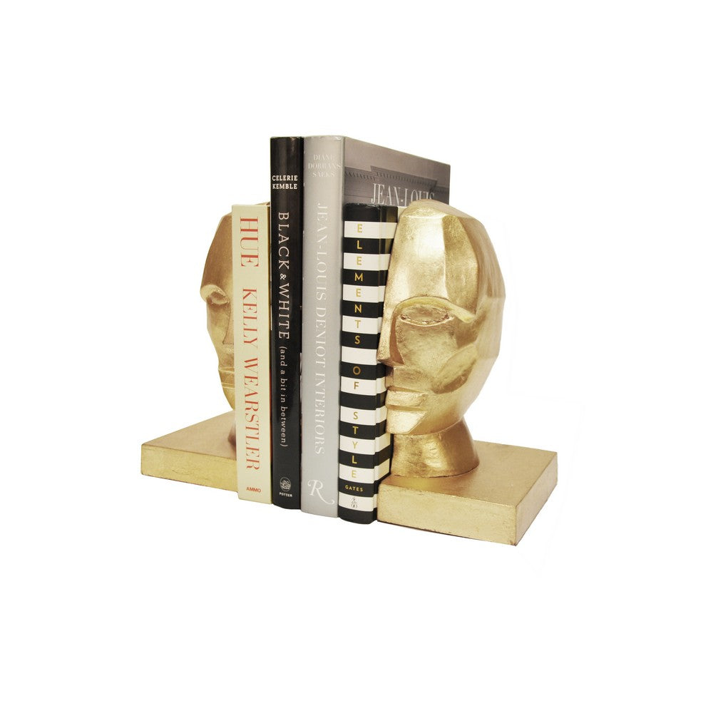 Worlds Away - Profile Bookends In Gold Leaf - EDMUND G view 1