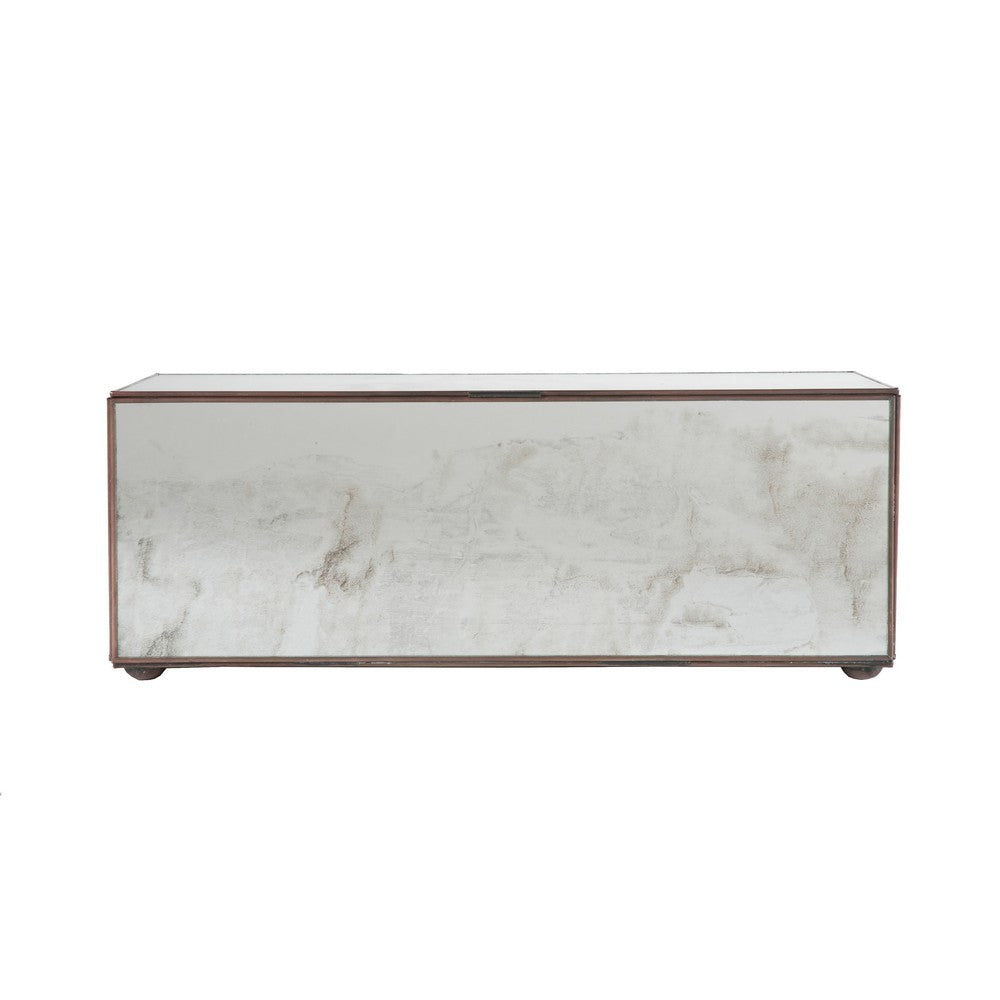 Worlds Away - Rectangular Box With Antique Mirror - BOX AM view 2