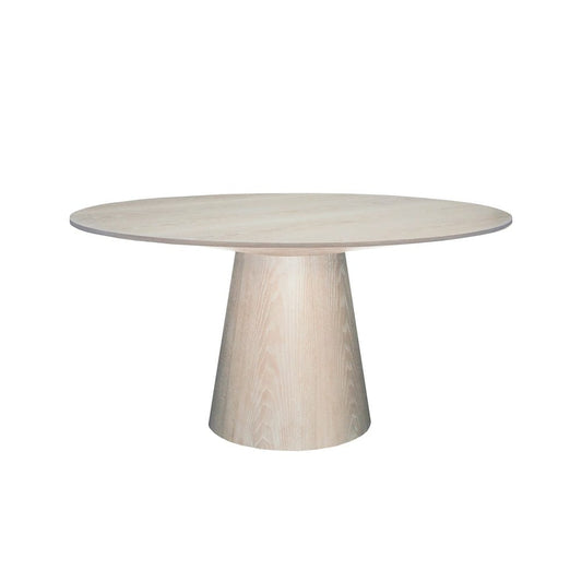 Worlds Away - Round Cerused Oak Dining Table Base And Top - HAMILTON CO view 1
