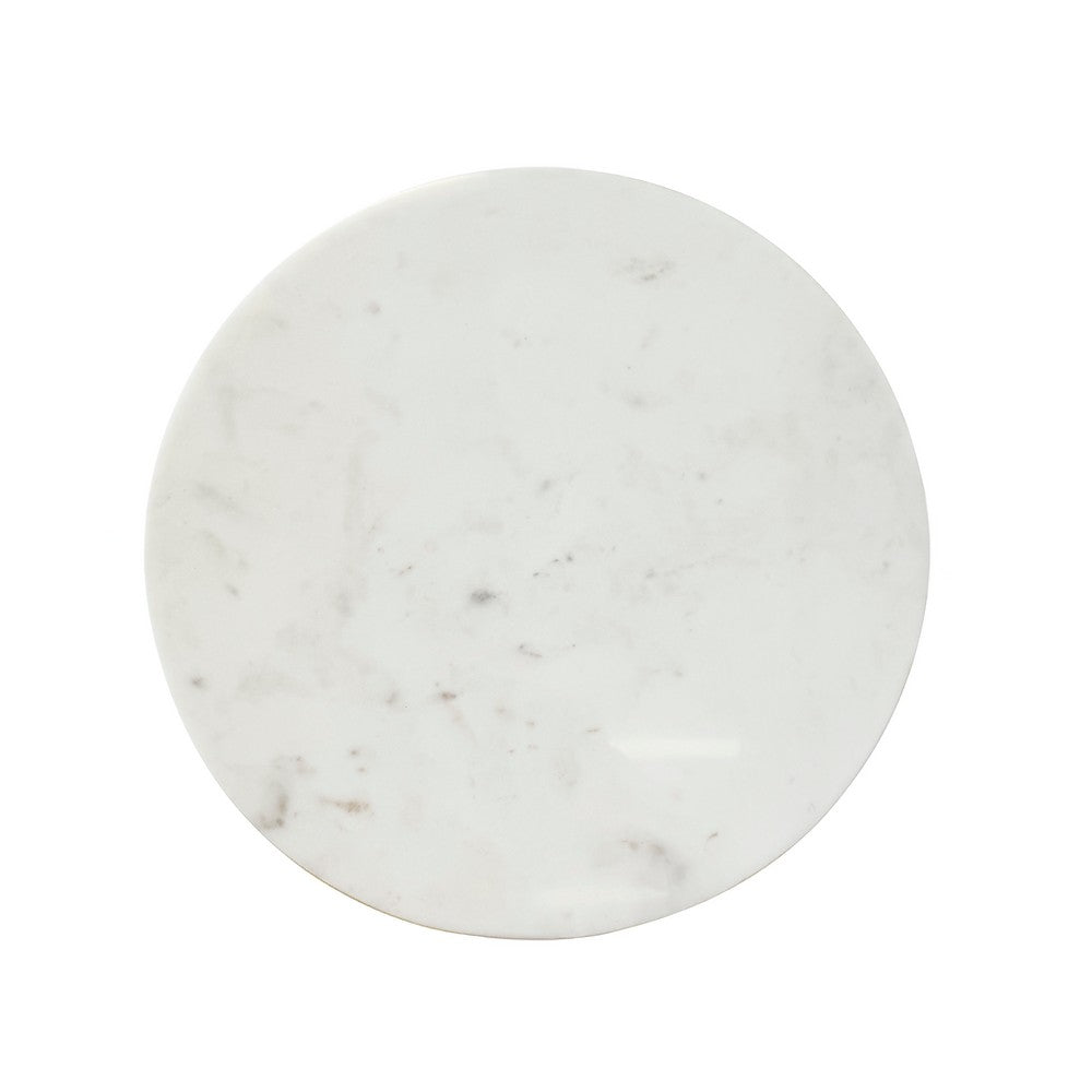 Worlds Away - Round Cigar Table With Brass Pole Base And White Marble Top - FARREN view 5