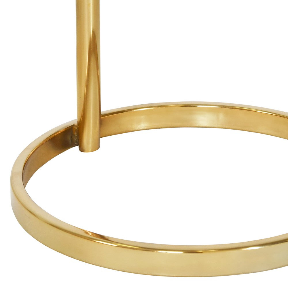 Worlds Away - Round Cigar Table With Brass Pole Base And White Marble Top - FARREN view 6